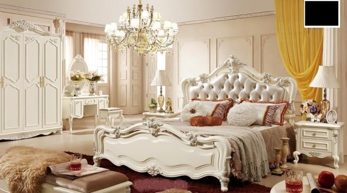 Giường gỗ 1m8 phong cách tân cổ điển