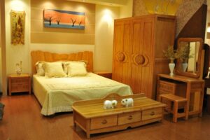 các mẫu giường ngủ gỗ 1m8 đẹp giá rẻ được bảo hành 12 tháng