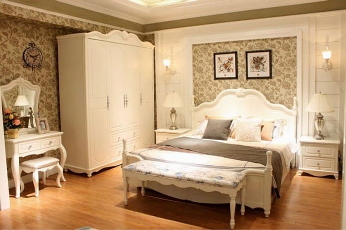 Mẫu giường ngủ queen size thiết kế theo phong cách Hàn Quốc