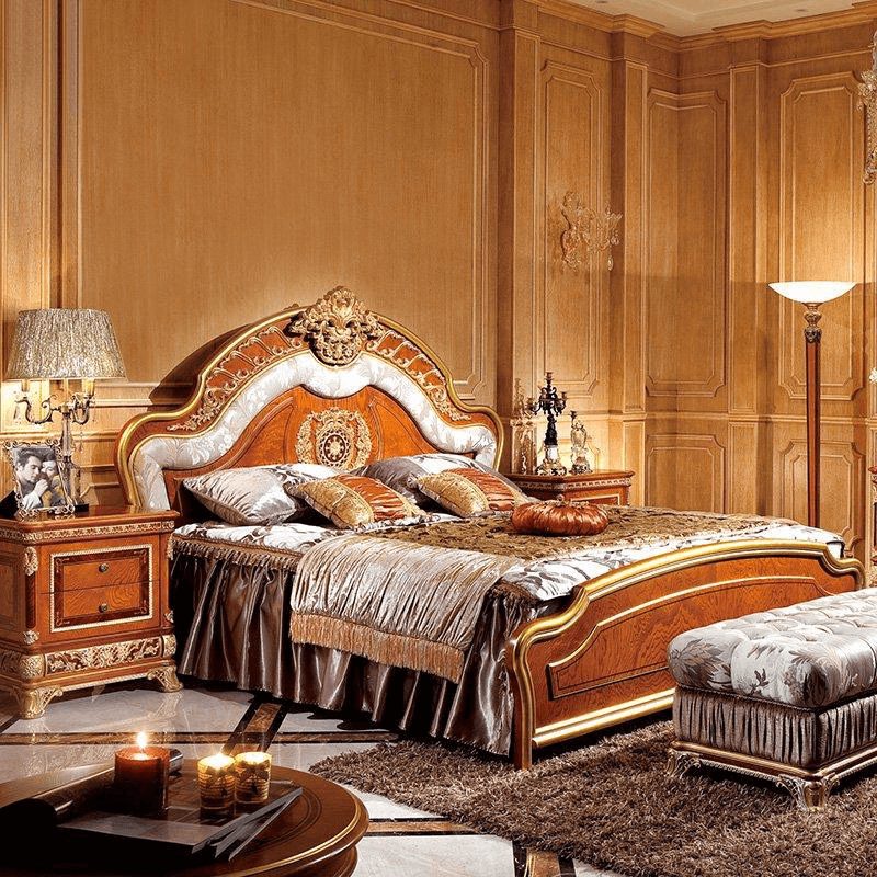 Giường ngủ cổ điển cao cấp từ gỗ tự nhiên