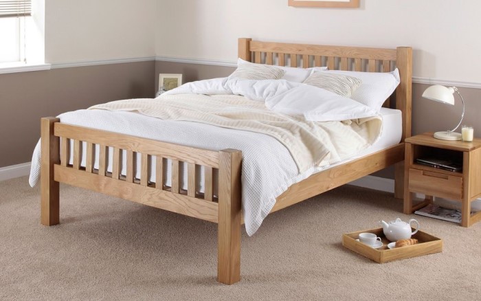 giá giường ngủ gỗ cao cấp từ gỗ sồi
