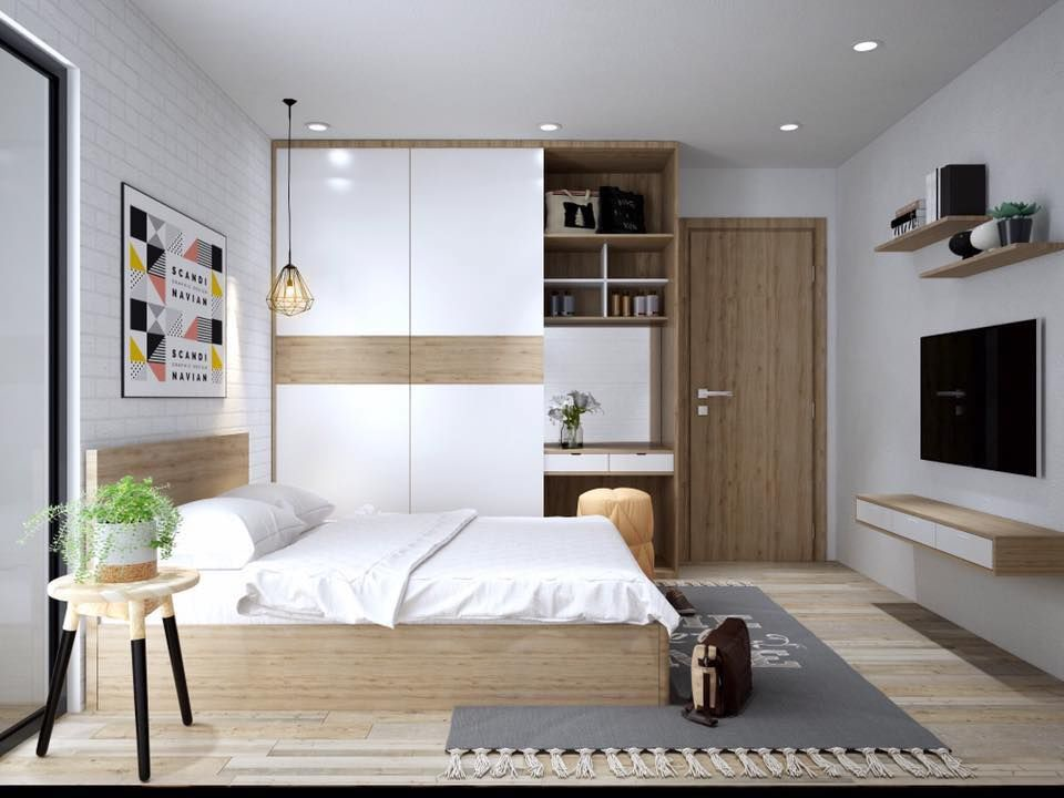 Bộ giường tủ phòng ngủ phong cách tối ưu không gian