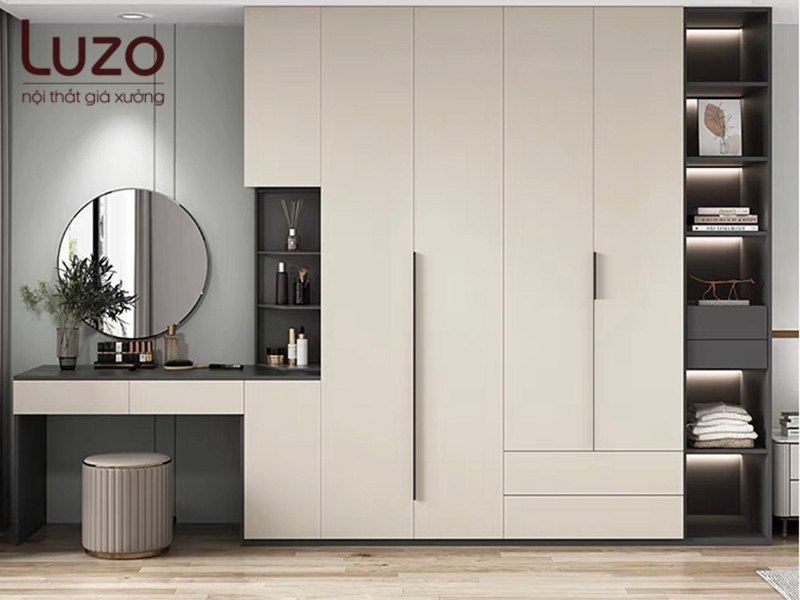 Tủ quần áo gỗ MDF LZW80