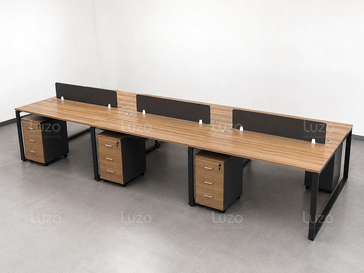 Cụm bàn làm việc văn phòng 6 người CVP62
