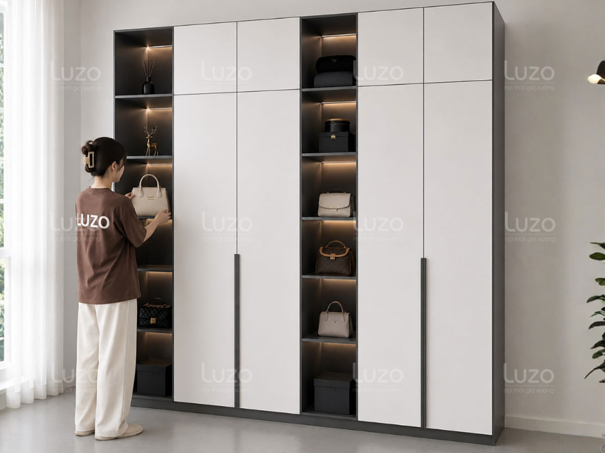 Tủ quần áo MDF chống ẩm LZW33