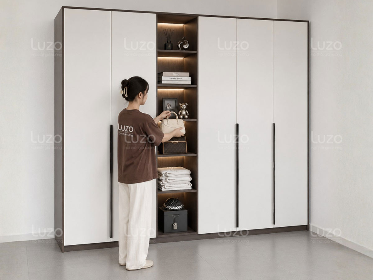 Tủ quần áo MDF chống ẩm LZW31