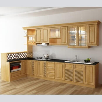 Tủ bếp gỗ tự nhiên