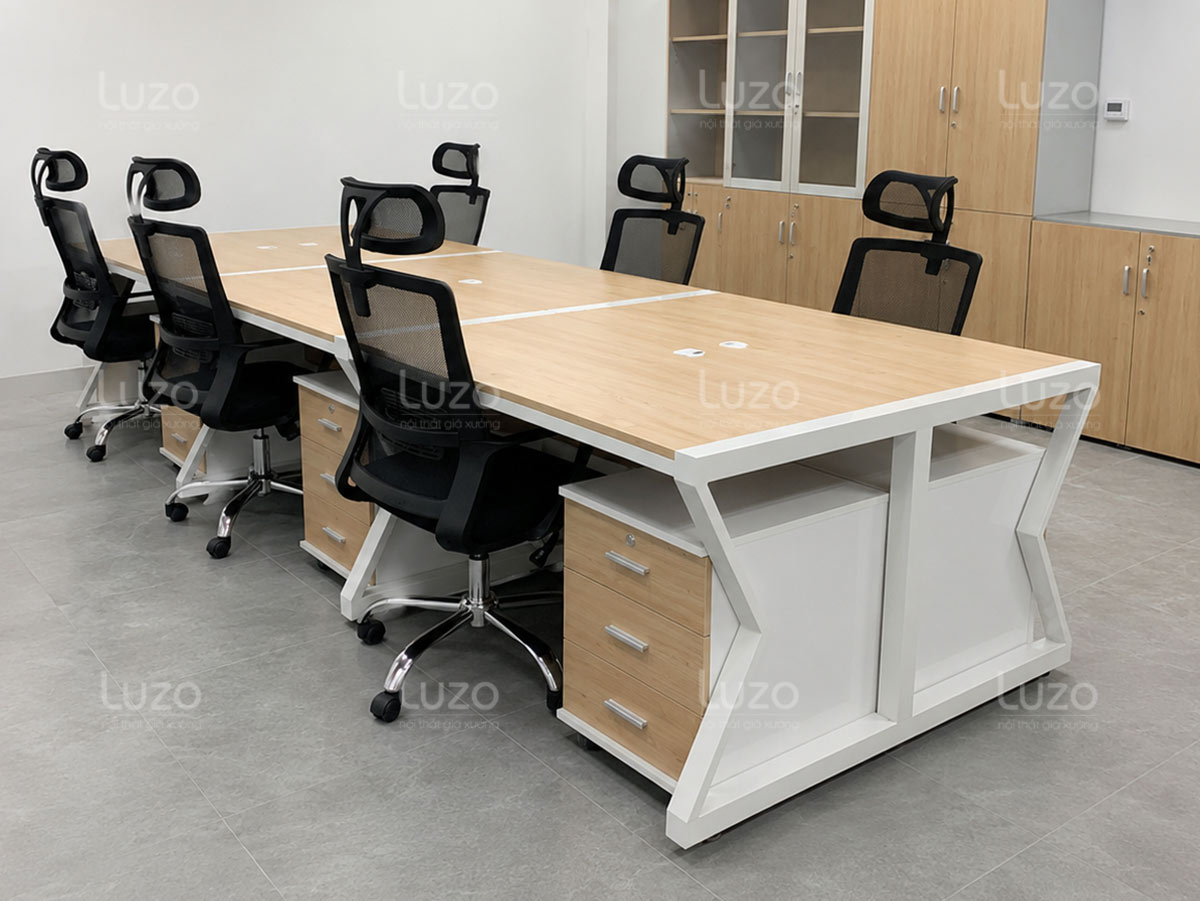 [Bán chạy nhất] Cụm bàn làm việc văn phòng 6 người CVP63