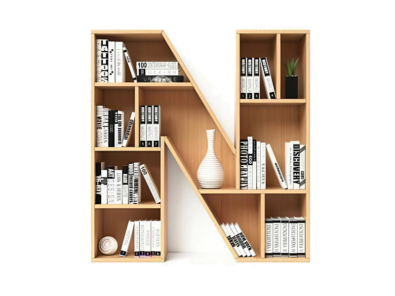 Tủ Kệ Sách Chữ Cái Theo Tên – KCC Luzo Home