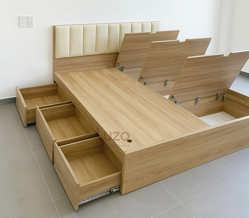 Giường ngủ đa năng nhiều hộc M40 Luzo Home