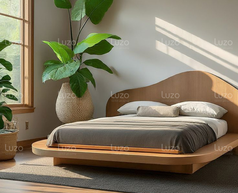 Giường bay bo góc M59 tinh tế, hiện đại cho phòng ngủ