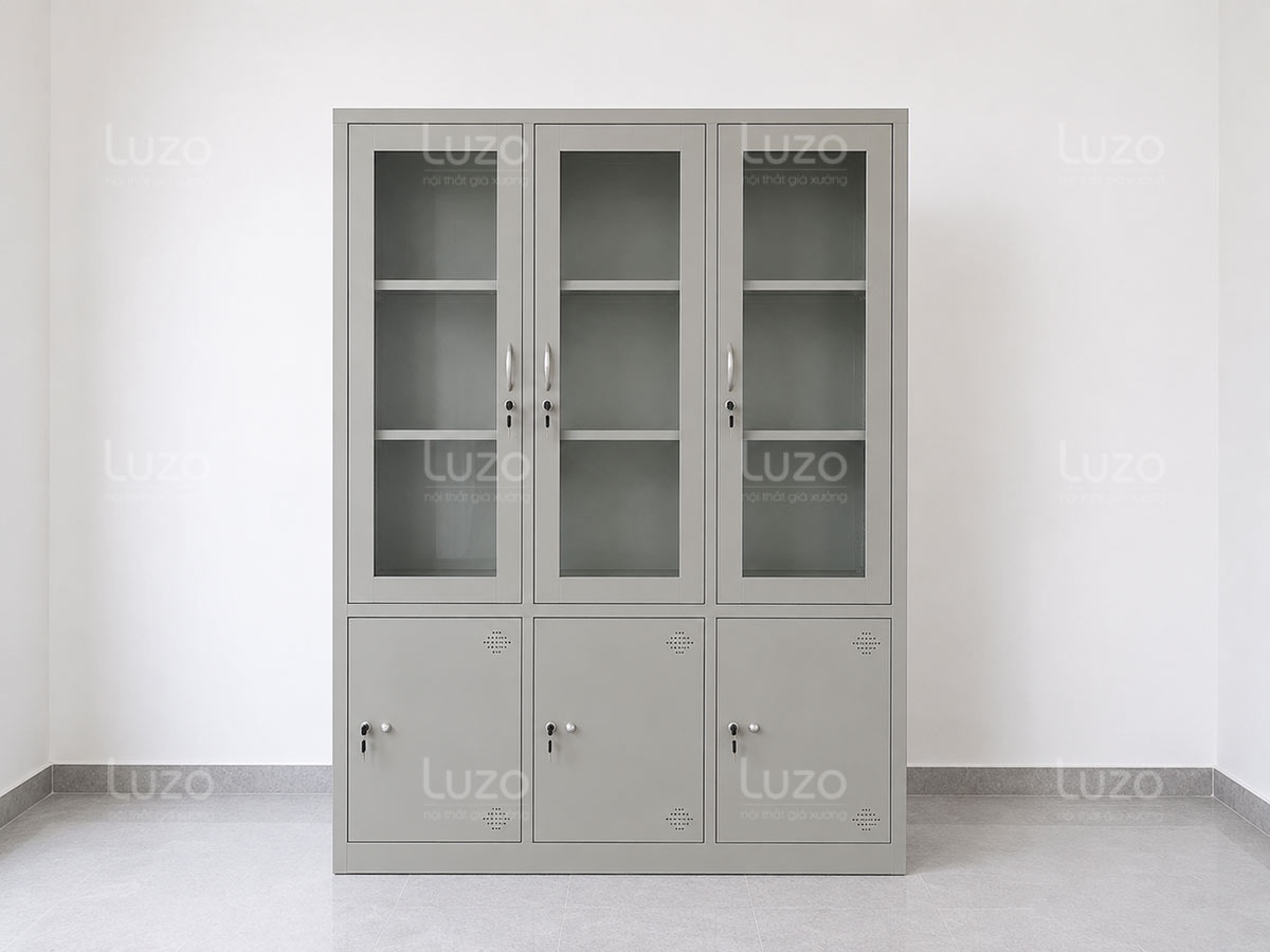Tủ Hồ Sơ Sắt Cánh Kính TS-HS9 Luzo Home