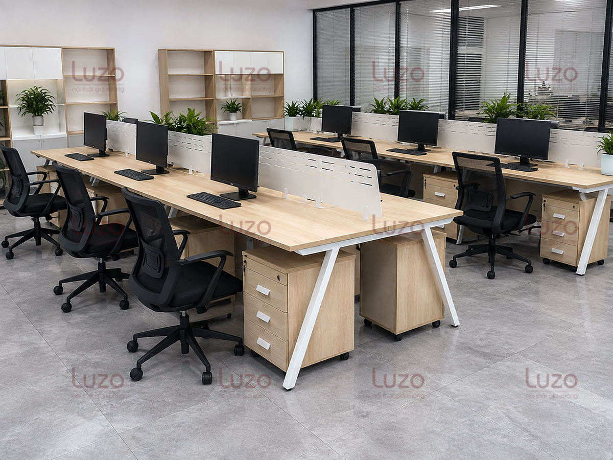 Giá bàn văn phòng phụ thuộc vào kích thước và cấu hình