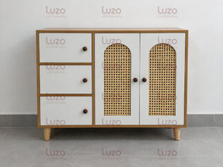Tủ giày đẹp hiện đại gỗ MDF TG M35 nhìn từ phía trước