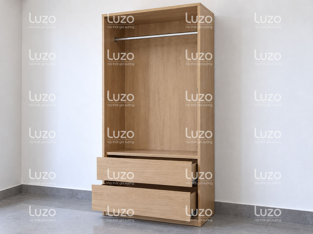 Hình ảnh thứ hai của tủ quần áo LZW114 2 cánh 2 ngăn kéo