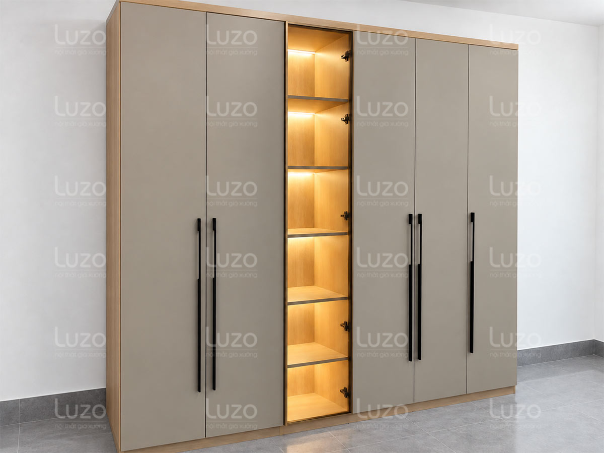 Tủ quần áo 2m4 LZW105 Luzo Home