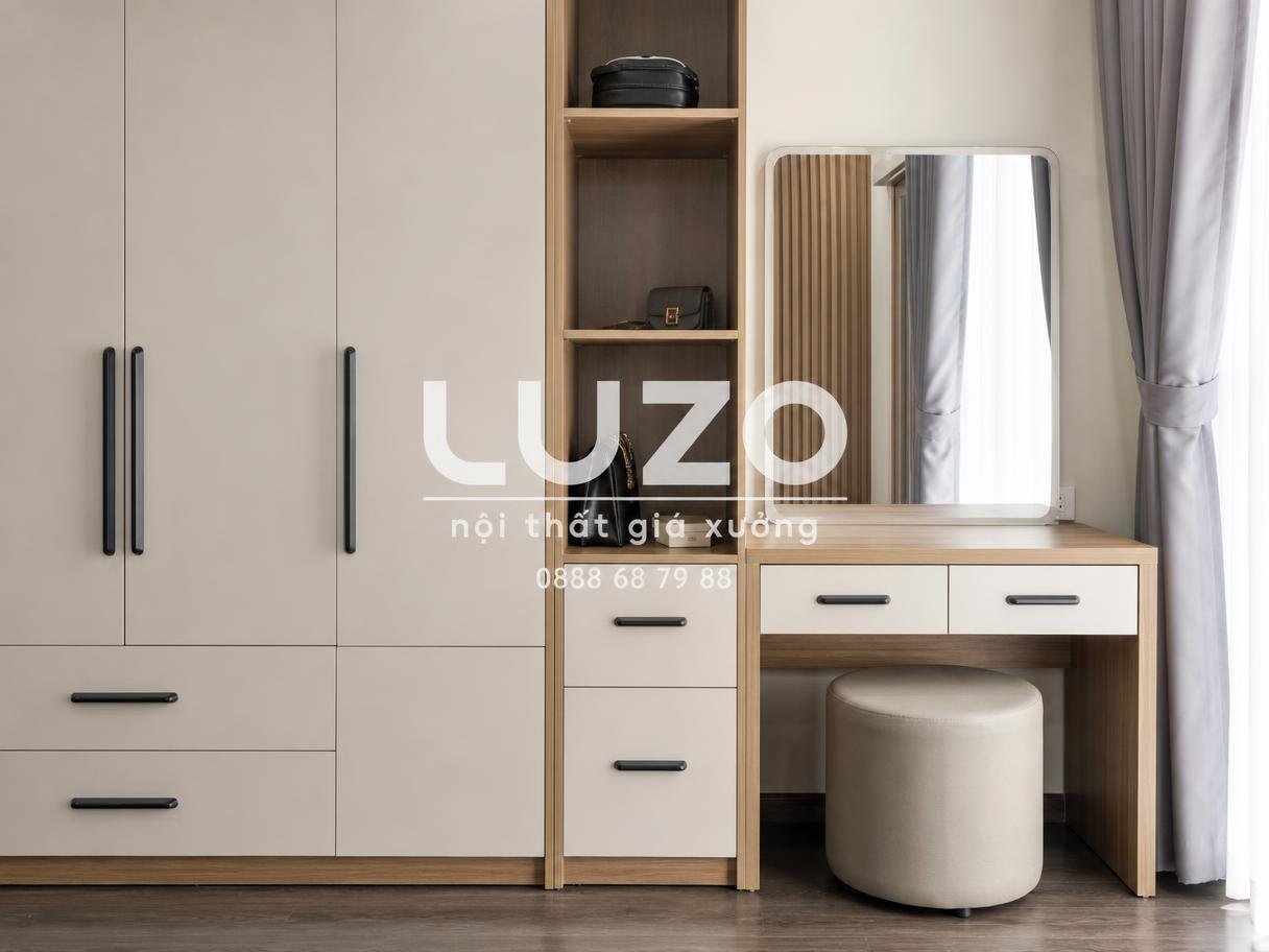 Vật liệu MDF cho tủ quần áo và bàn trang điểm
