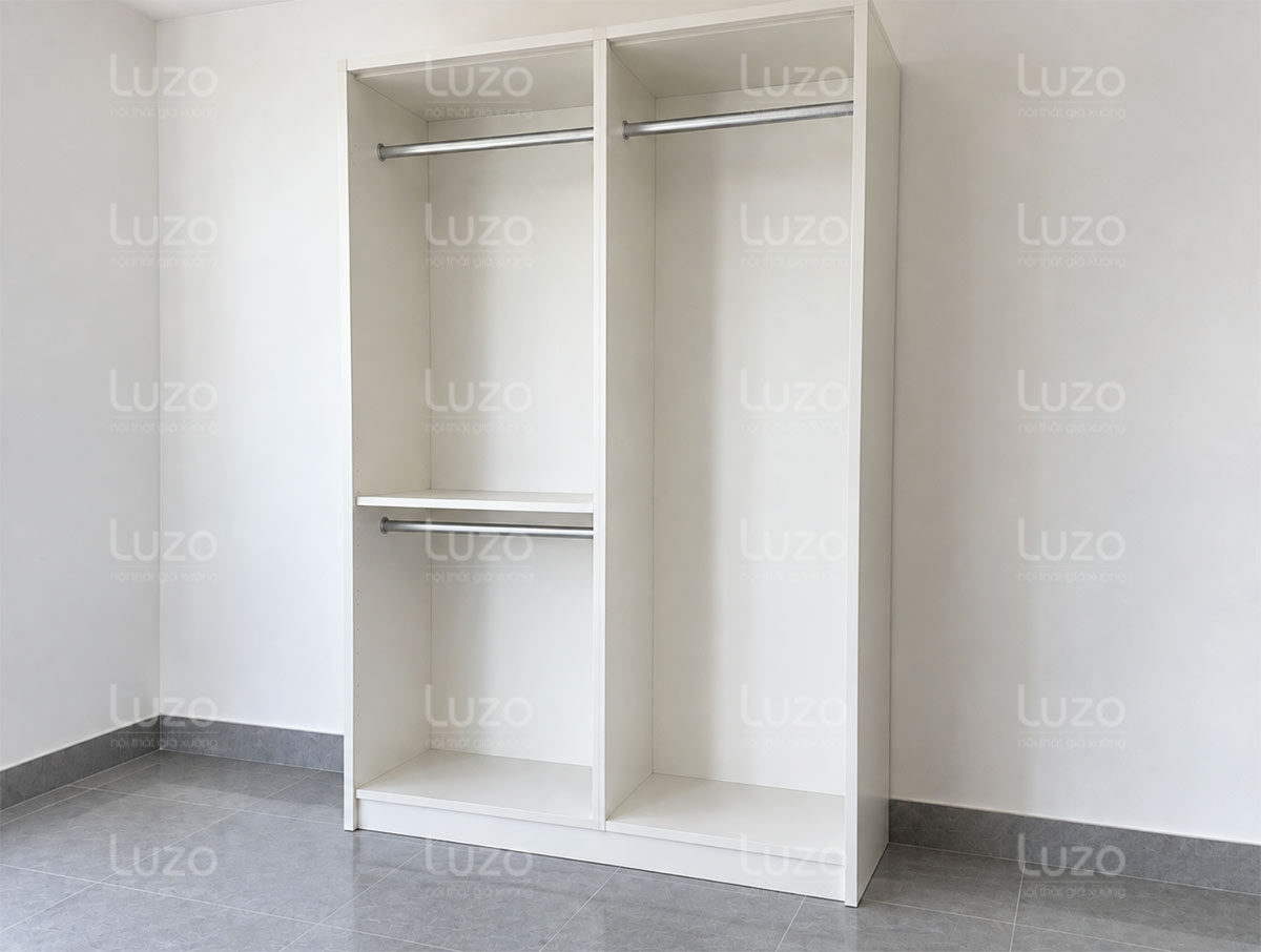 Không gian bên trong tủ quần áo nhiều ngăn LZW109