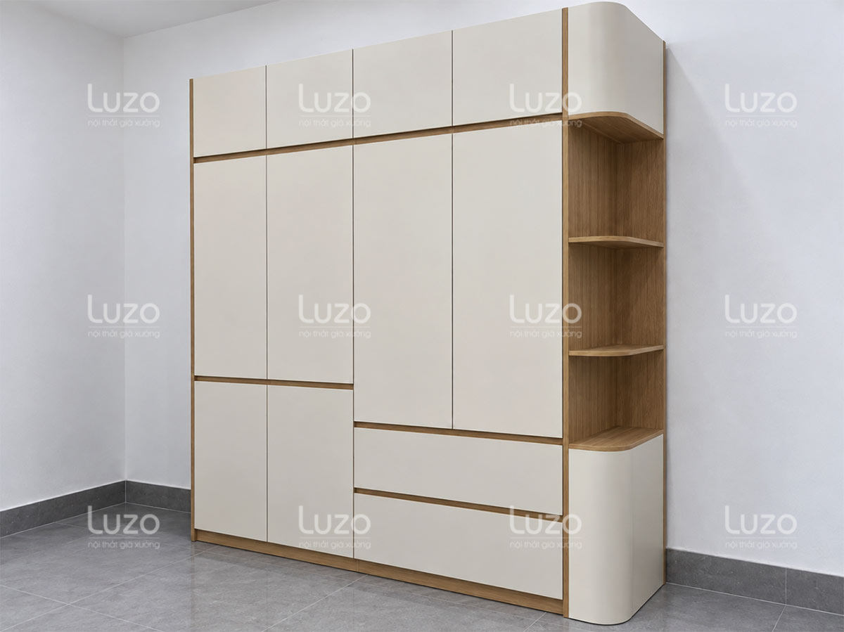 Tủ quần áo gỗ công nghiệp MDF LZW117 ảnh tổng thể